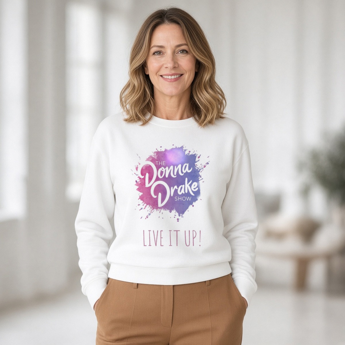 Live It Up! Donna Drake Garment-Dyed Sweatshirt